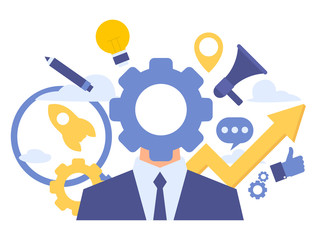 Vector creative illustration of Seo Cunsulting. Online Consulting. Elements  for graphic and web design.