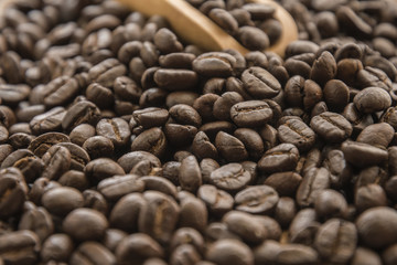 Roasted coffee beans background