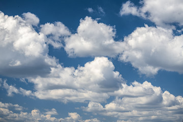 Summer blue sky and clouds background