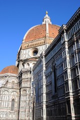The Cattedrale di Santa Maria del Fiore Church and  Brunelleschi's Dome in Florence, Italy