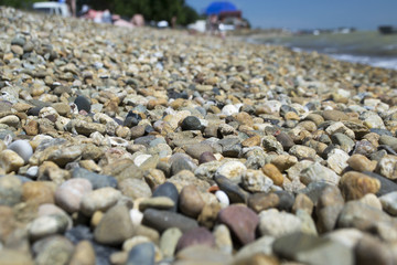 pebbles closeup on the beach