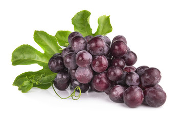 Grapes on a white background