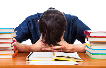 Tired Student sleeping