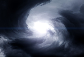 Blurred Whirlwind in the Clouds