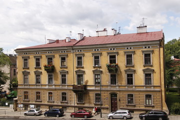 Immeuble ancien à Cracovie, Pologne	