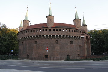 Forteresse Barbacane à Cracovie, Pologne