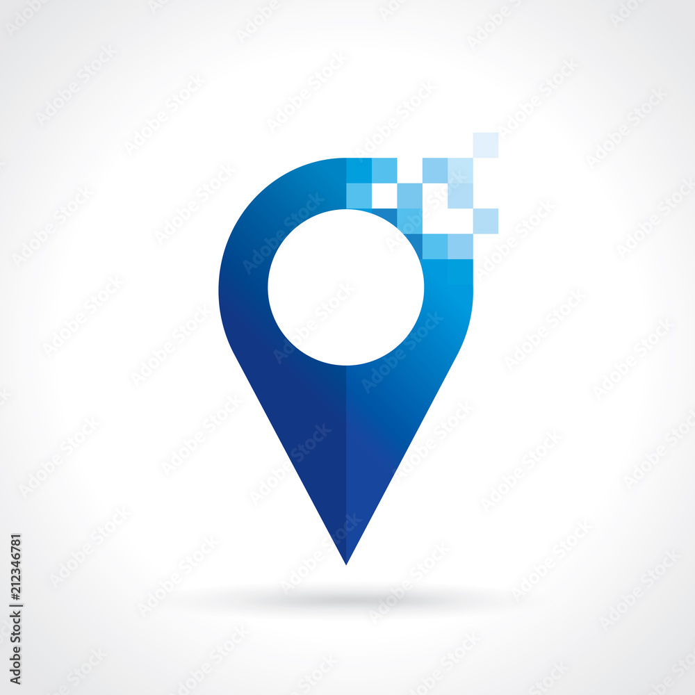 Wall mural point icon. vector map pointer concept