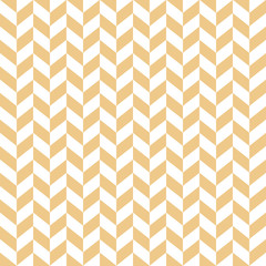 Modern abstract seamless zigzag pattern. Scandinavian style. Yellow and white mosaic print. Vector background.