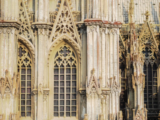 Cologne cathedral in Cologne, Germany, European window pattern