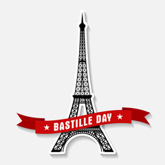 Bastille Day 14th of July, Vive la france, France celebrate. Vector greeting