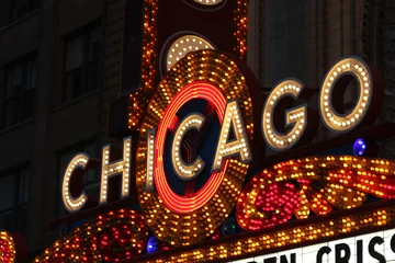 Papier Peint photo Chicago États-Unis - Chicago Bright Neon