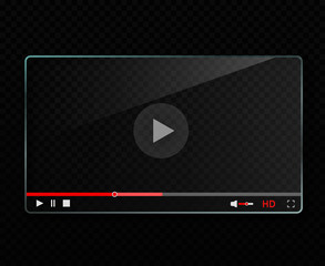 glass video player template