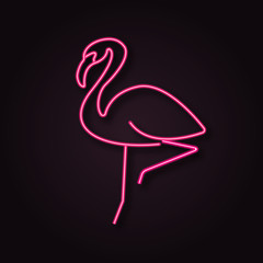 neon vector flamingo