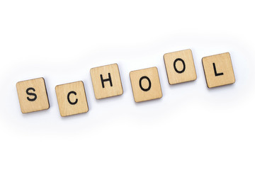 The word SCHOOL