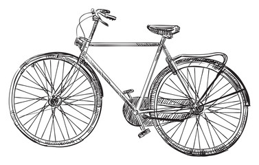 Hand drawing bike