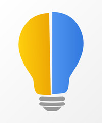 Obraz premium Concept of a bulb with copyspace. Template of business infographic. Vector.