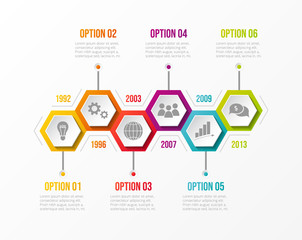 Infographic with business icons. Vector.