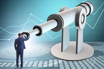 Businessman in financial planning business concept