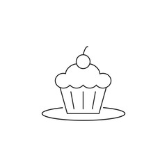 Cake on plate icon