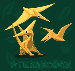 Dinosaur Pteranodon Cartoon Vector Illustration © bullet_chained