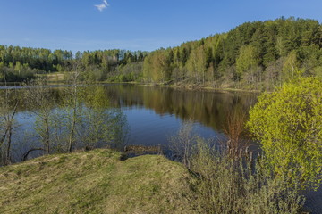 Spring landscape with Blue River