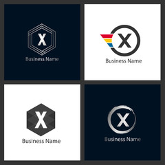 Letter X Logo Set Design