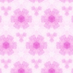 Symmetric kaleidoscopic vintage fashion decor. Abstract pastel pink color watercolor painting background. Artistic acrylic pretty texture. Art pattern for graphic design and print production. 