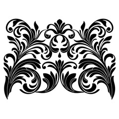 Vintage baroque ornament, corner. Retro pattern antique style acanthus. Decorative design element filigree calligraphy vector. - stock vector