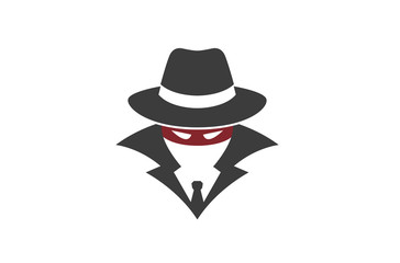 Detective Logo Design Illustration