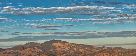 Mt. Diablo panorama with clouds