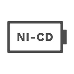 NiCd battery icon. Vector.