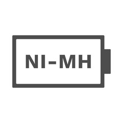 NiMH battery icon. Vector. - obrazy, fototapety, plakaty