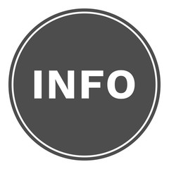 INFO button. Vector icon.