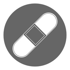 Sticking plaster. Vector icon.
