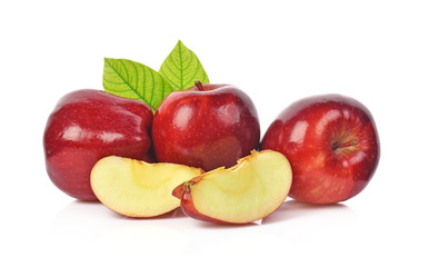 Apples on white backgrund