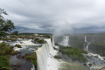 The Iguaçu Falls is a group of about 275 waterfalls on the Iguaçu River in Brazil and Argentina.
