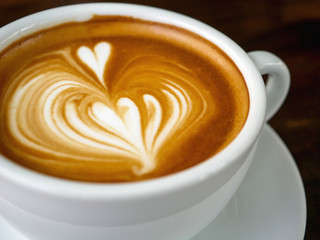 Coffee cup, A cup of hot latte coffee