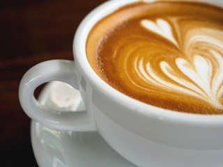 Coffee cup, A cup of hot latte coffee