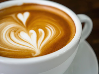 Coffee cup, A cup of hot latte coffee