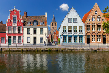 Fototapeta premium Bruges. Canal Spiegel Rei.