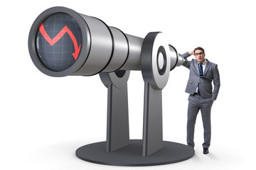 Businessman in financial planning business concept
