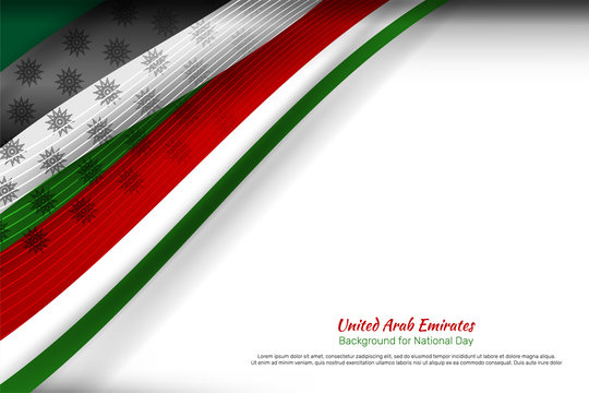 National Flag of United Arab Emirates Background Concept for Independence Day and other events, Vector Illustration Design