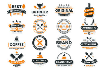 Naklejka premium Vintage Retro Vector Logo for banner