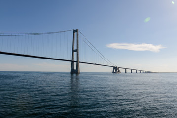 Great Belt bridge at sunny day