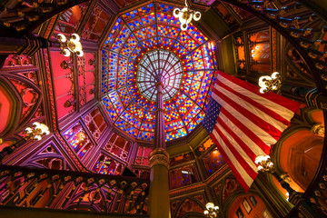 Stained glass of the old Louisiana State Capitol