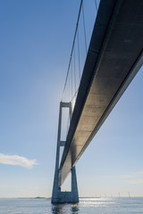 Great Belt bridge at sunny day