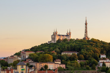 Coucher de soleil sur Fourvière