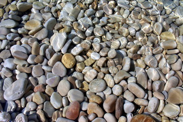 Submerged Pebbles in Clear Water Schoolhouse Beach Lake Michigan