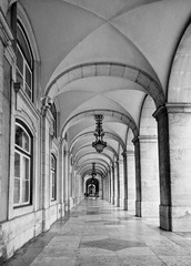 Lanterns and arches at Commerce square