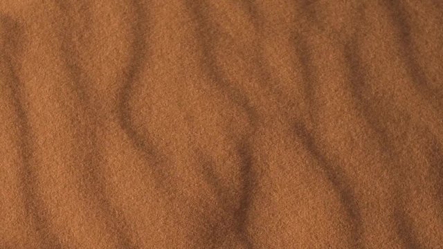 Sand Blowing Across Desert Sand Dune